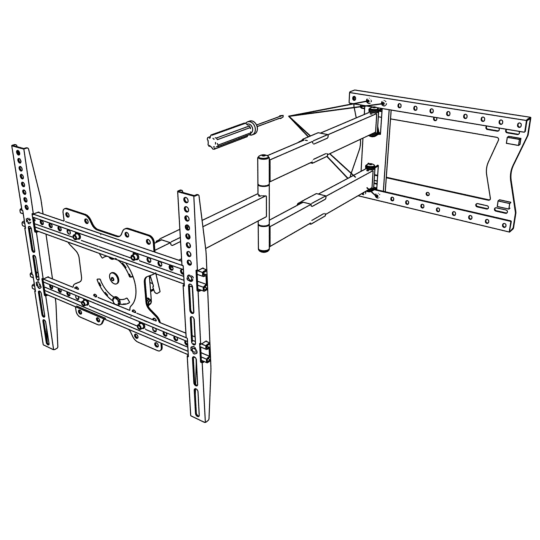 XTRARM Crius 100 cm Rotate 600 TV ophæng hvid