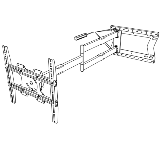 XTRARM Ferrom 120 cm Rotate 400 TV ophæng sort