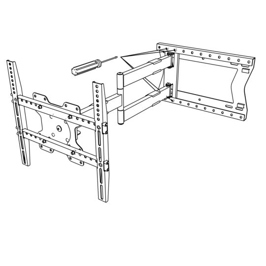 XTRARM Tantal 80 cm Fixed 400 TV ophæng sort