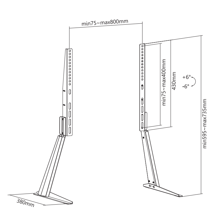 DQ Atalo TV Bordstander sort - tvophaeng.dk