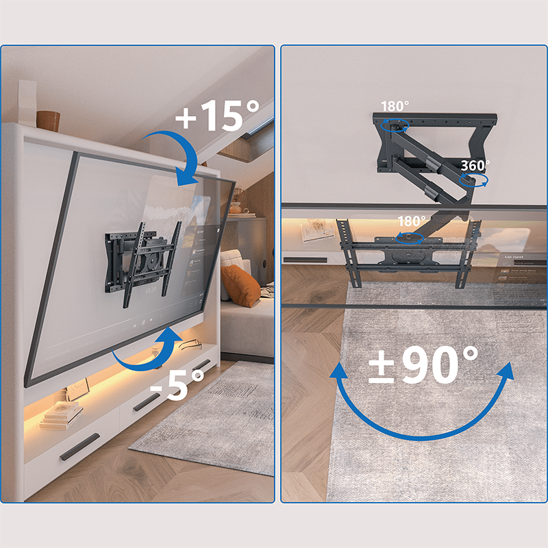 DQ Hercules Flex 2.0 80 cm Sort TV ophæng - tvophaeng.dk