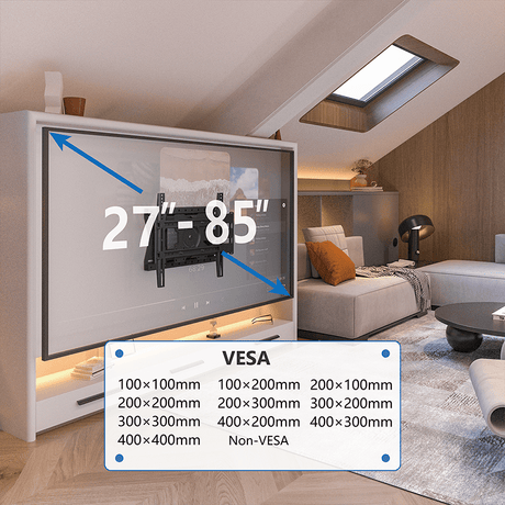 DQ Hercules Flex 2.0 80 cm Sort TV ophæng - tvophaeng.dk