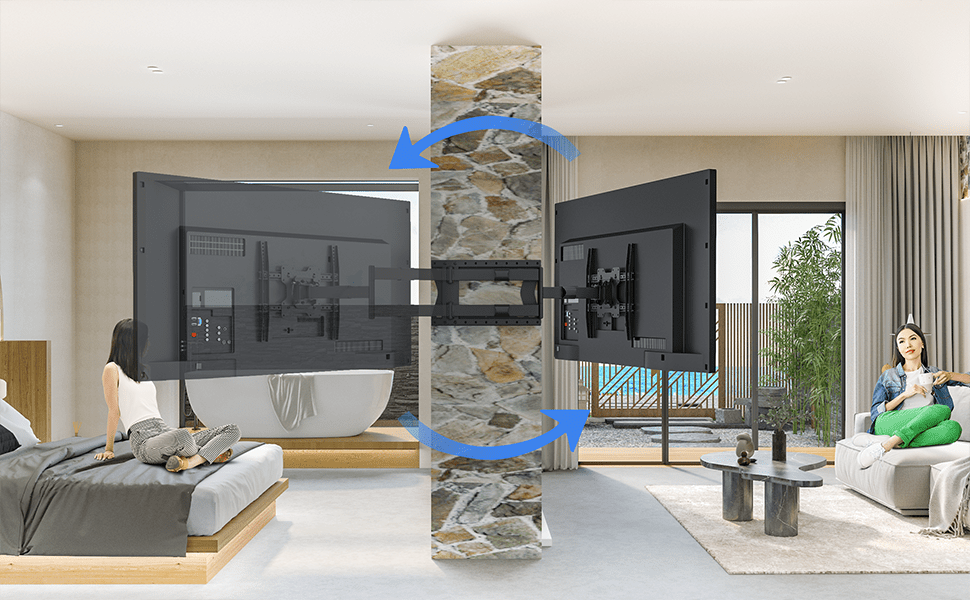 DQ Hercules Flex 2.0 80 cm Sort TV ophæng - tvophaeng.dk