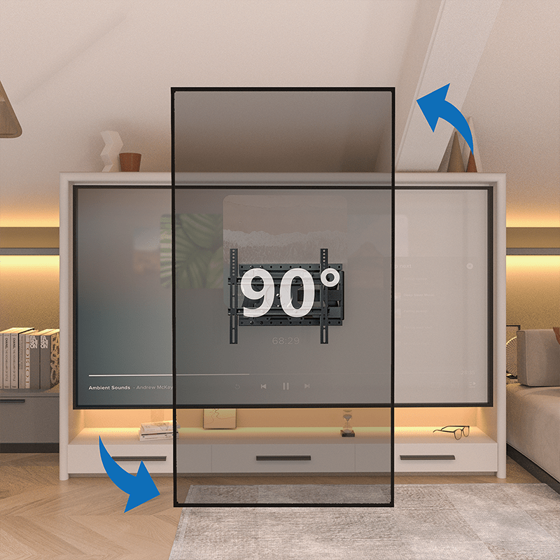 DQ Hercules Flex 2.0 80 cm Sort TV ophæng - tvophaeng.dk