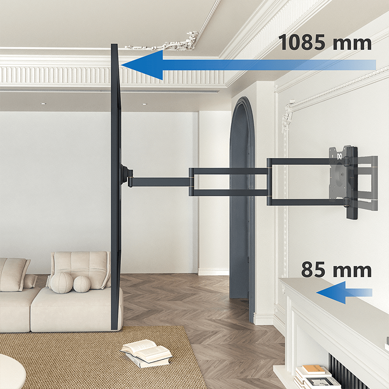 DQ Rotate XL Sort 108,5 cm TV Ophæng - tvophaeng.dk