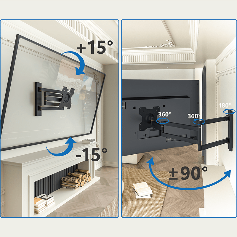 DQ Rotate XL Sort 108,5 cm TV Ophæng - tvophaeng.dk