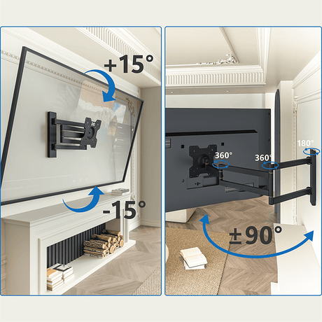 DQ Rotate XL Sort 108,5 cm TV Ophæng - tvophaeng.dk