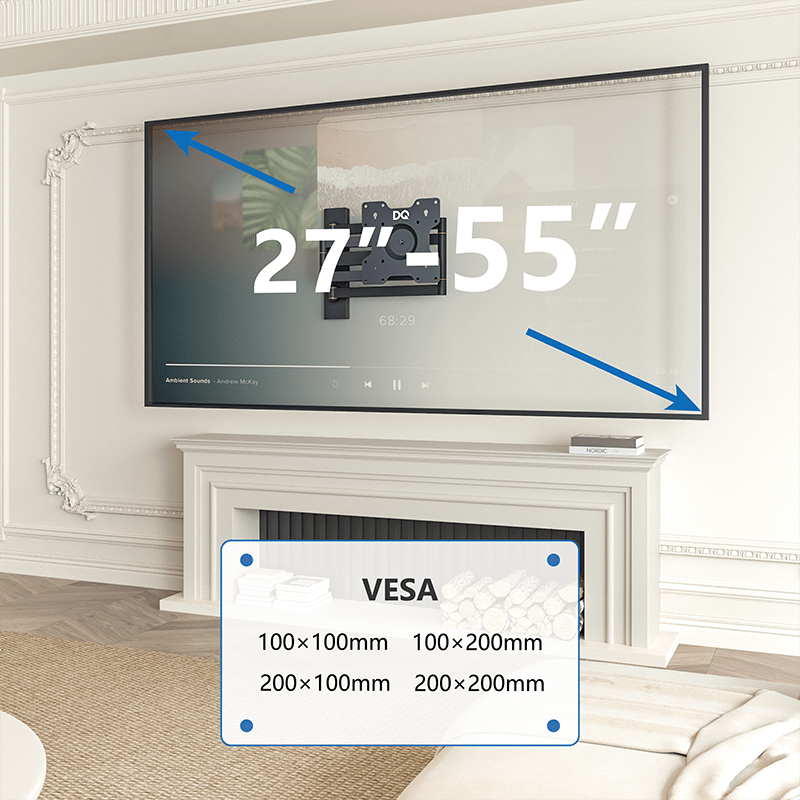 DQ Rotate XL Sort 108,5 cm TV Ophæng - tvophaeng.dk