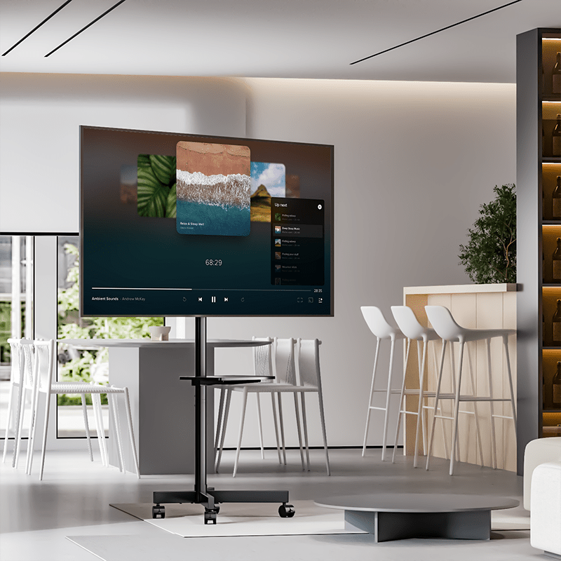 DQ TV Stativ Nyna mobilt sort - tvophaeng.dk