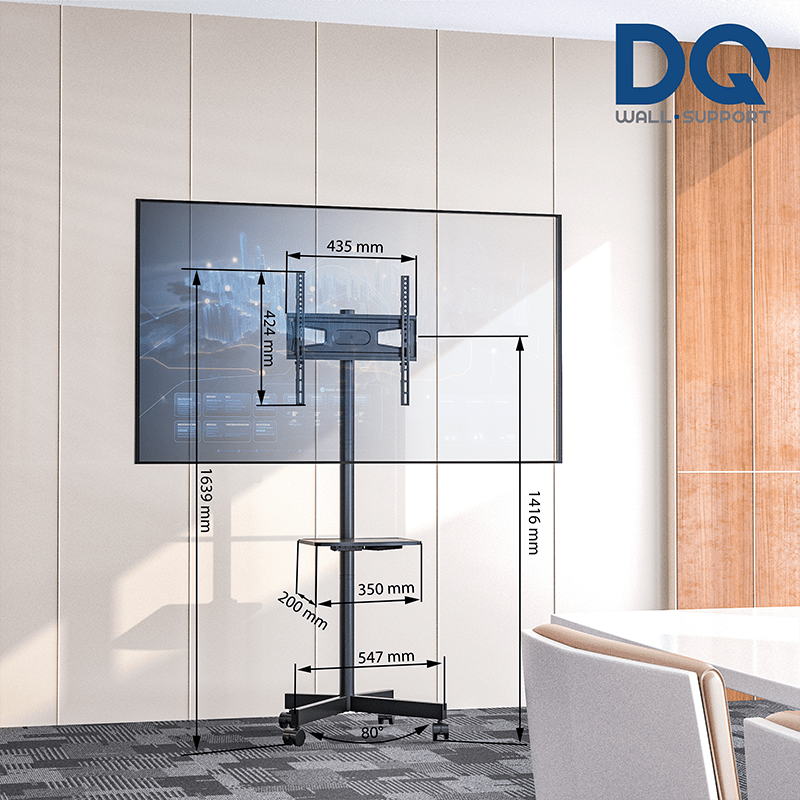 DQ TV Stativ Nyna mobilt sort - tvophaeng.dk