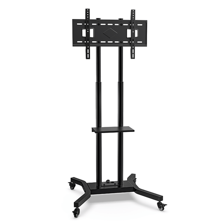 DQ Wall - Support TV Stander Cato sort med stikkontakter og USB - porte - tvophaeng.dk