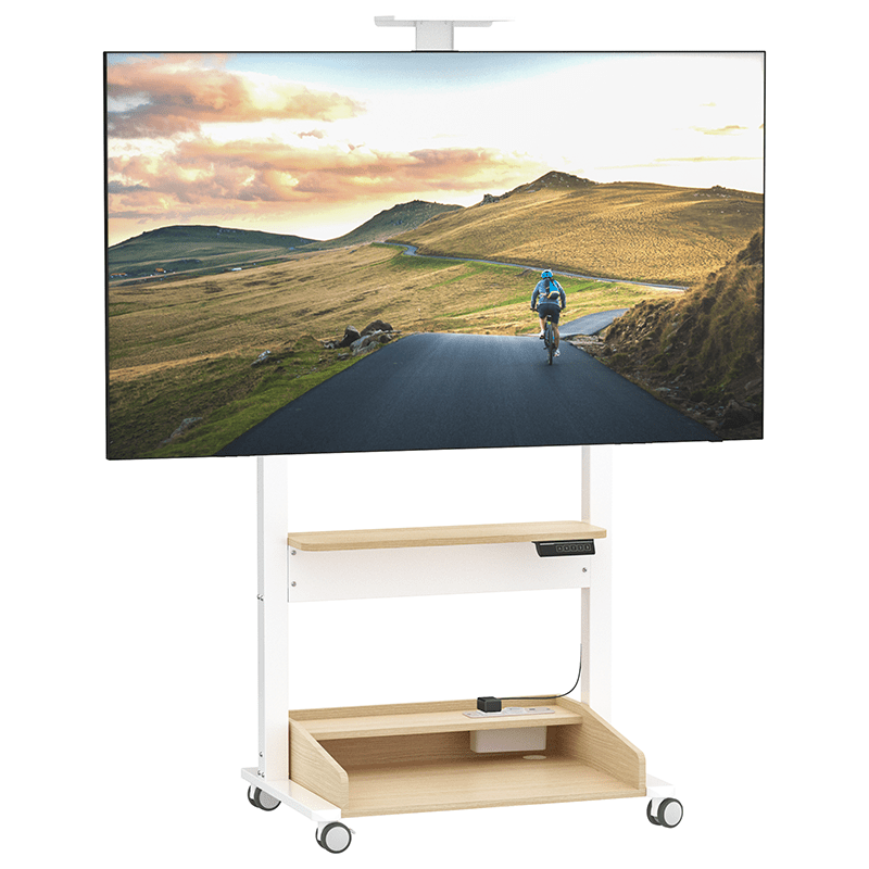 DQ Wall - Support TV Stander Zelos hvid elektrisk justerbar - tvophaeng.dk