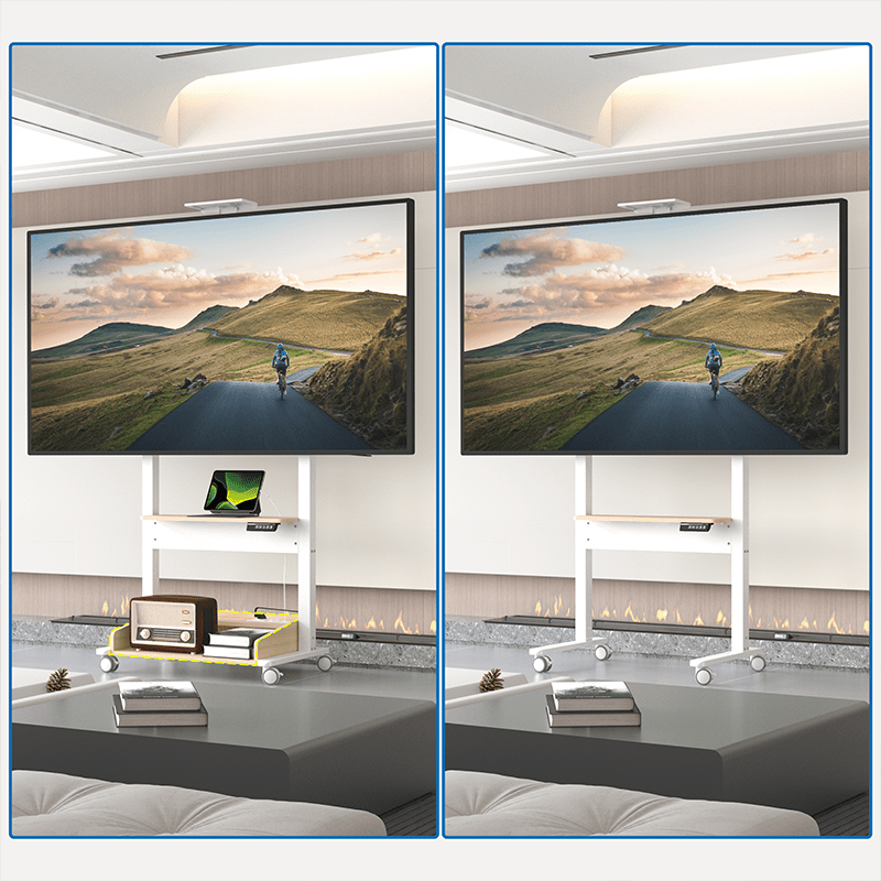 DQ Wall - Support TV Stander Zelos hvid elektrisk justerbar - tvophaeng.dk