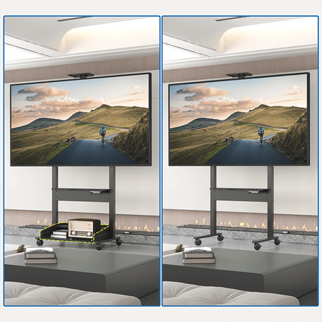 DQ Wall - Support TV Stander Zelos sort elektrisk justerbar - tvophaeng.dk