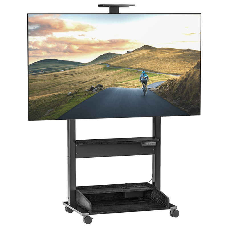 DQ Wall - Support TV Stander Zelos sort elektrisk justerbar - tvophaeng.dk