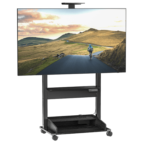 DQ Wall - Support TV Stander Zelos sort elektrisk justerbar - tvophaeng.dk