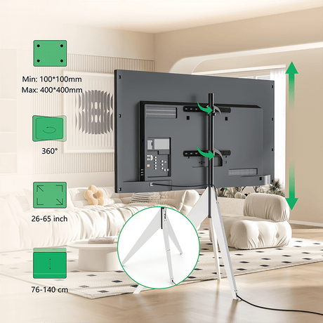 XTRARM Argo TV Stativ hvid - tvophaeng.dk