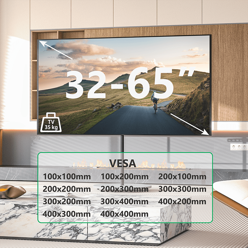 XTRARM Arius TV Stativ grå træprint - tvophaeng.dk