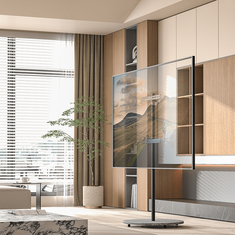 XTRARM Arius TV Stativ grå træprint - tvophaeng.dk