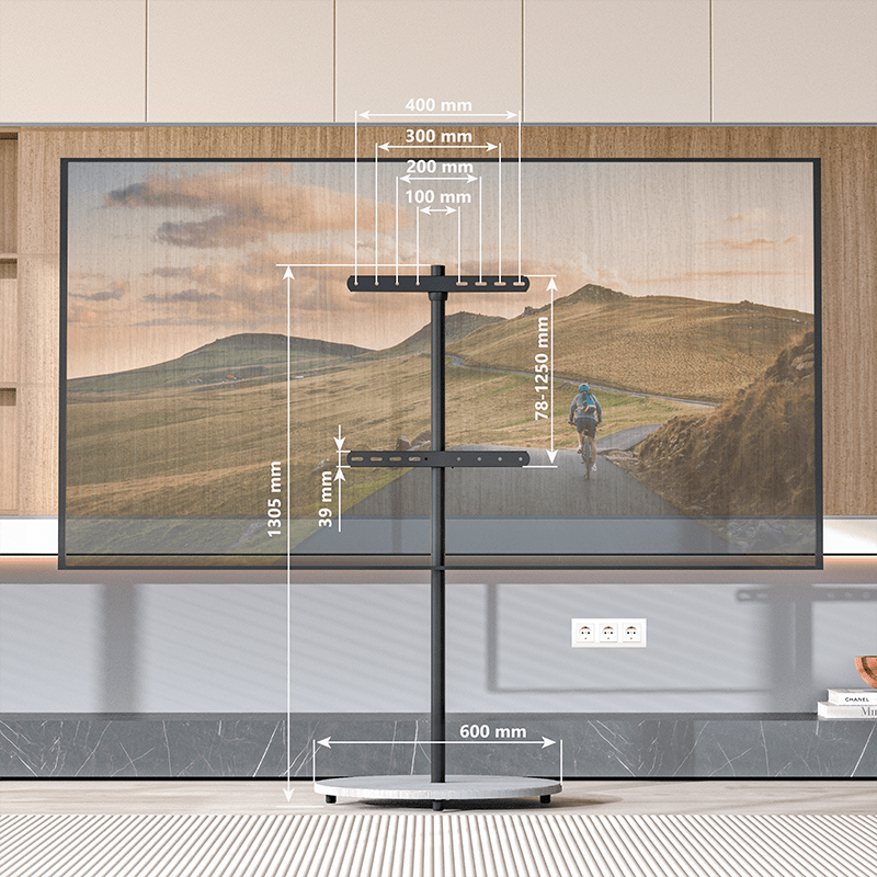 XTRARM Arius TV Stativ grå træprint - tvophaeng.dk