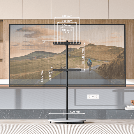 XTRARM Arius TV Stativ grå træprint - tvophaeng.dk