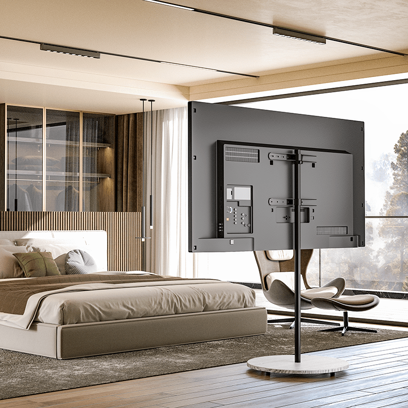 XTRARM Arius TV Stativ grå træprint - tvophaeng.dk