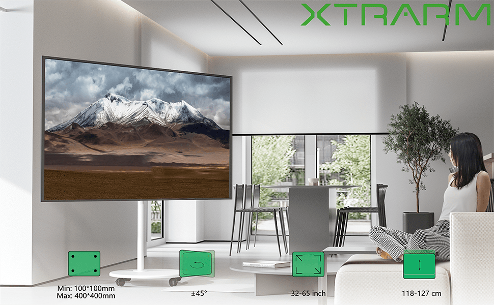 XTRARM Arius TV Stativ Hvidt - tvophaeng.dk
