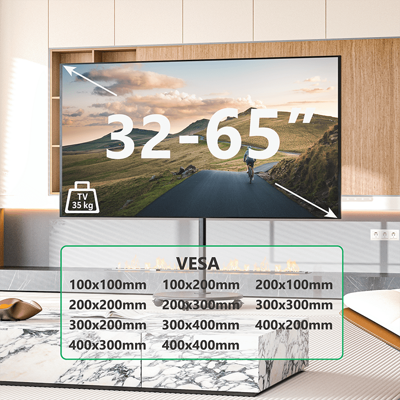 XTRARM Arius TV Stativ sort - tvophaeng.dk
