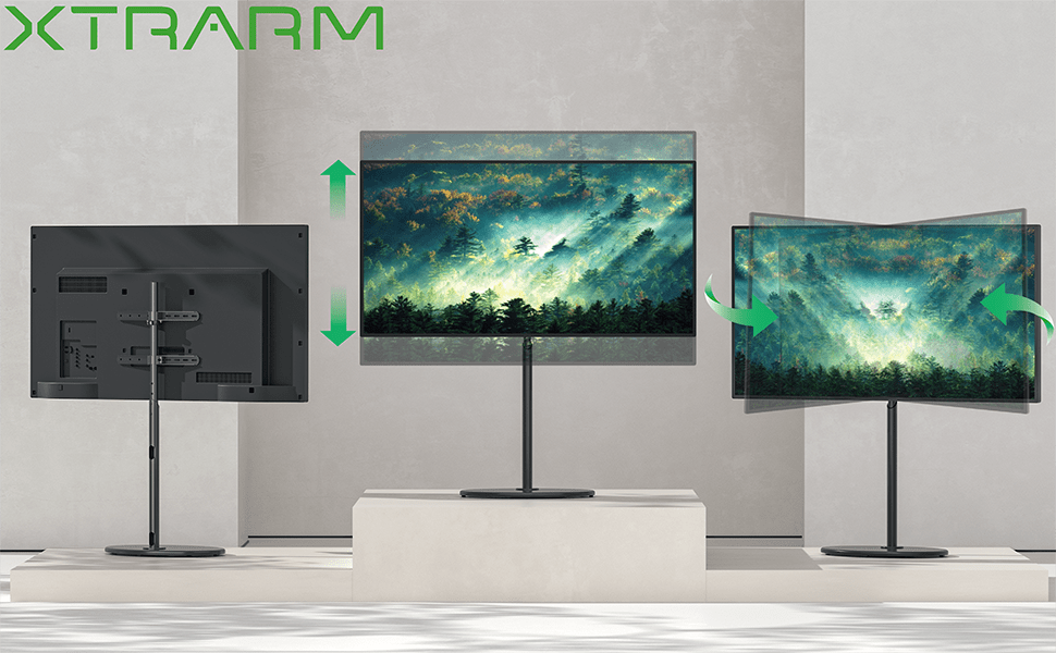 XTRARM Arius TV Stativ sort Oval fod - tvophaeng.dk