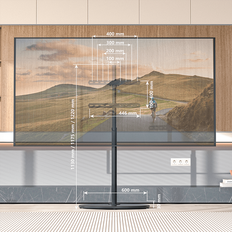 XTRARM Arius TV Stativ sort Oval fod - tvophaeng.dk