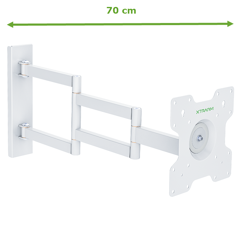 XTRARM Axis XL Hvid Drejeligt 70 cm TV vægbeslag - tvophaeng.dk