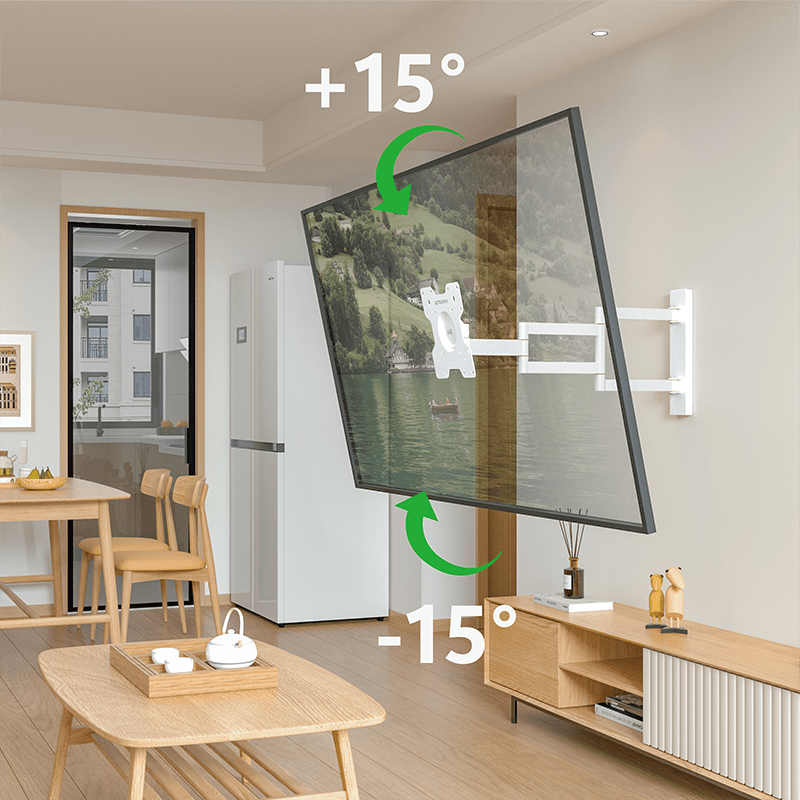 XTRARM Axis XL Hvid Drejeligt 70 cm TV vægbeslag - tvophaeng.dk