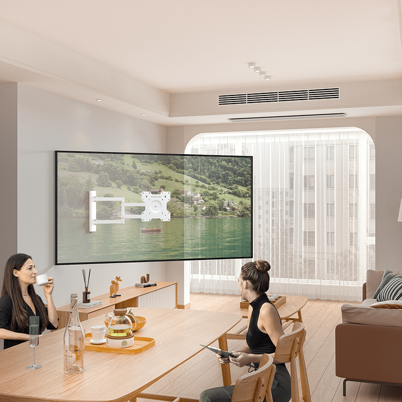 XTRARM Axis XL Hvid Drejeligt 70 cm TV vægbeslag - tvophaeng.dk