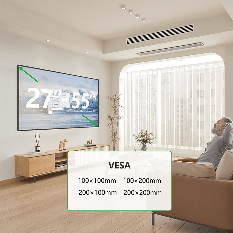 XTRARM Axis XL Hvid Drejeligt 70 cm TV vægbeslag - tvophaeng.dk