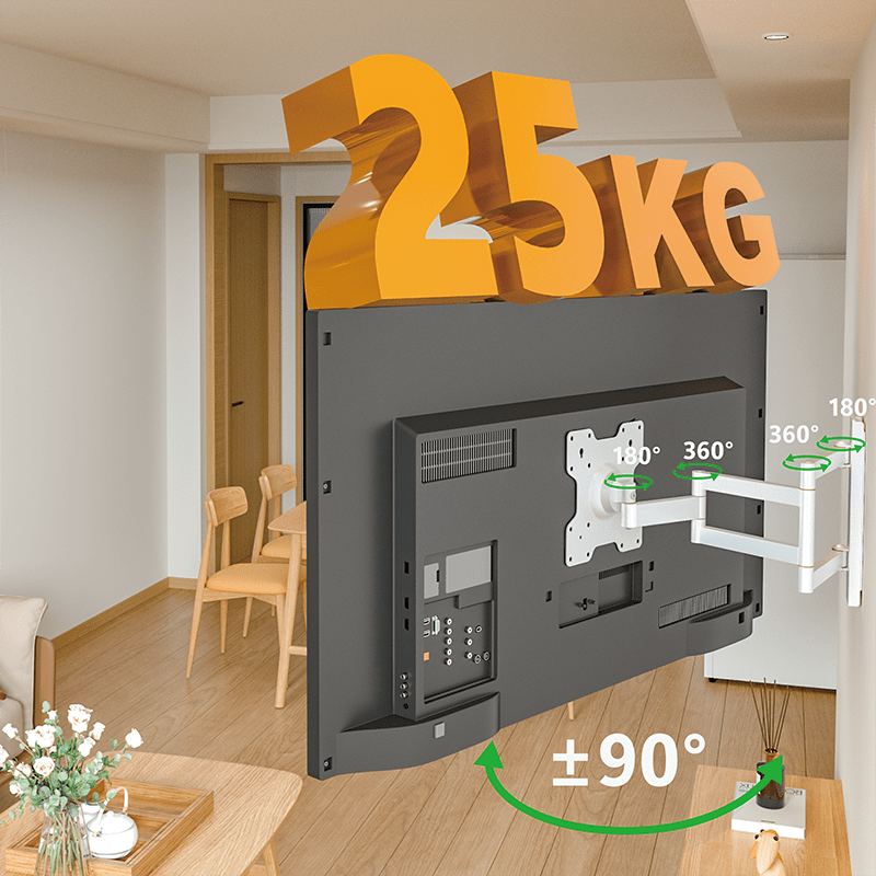 XTRARM Axis XL Hvid Drejeligt 70 cm TV vægbeslag - tvophaeng.dk