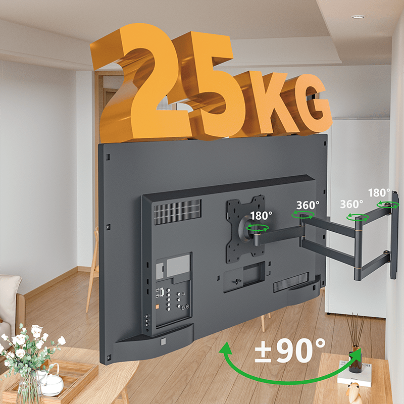 XTRARM Axis XL Rotate Sort Drejeligt 108,5 cm TV vægbeslag - tvophaeng.dk