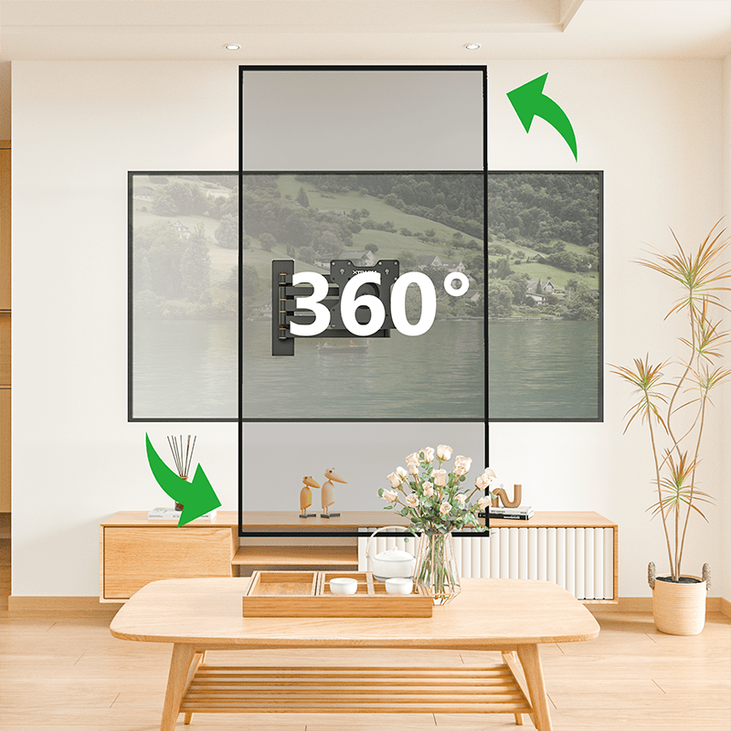 XTRARM Axis XL Rotate Sort Drejeligt 108,5 cm TV vægbeslag - tvophaeng.dk