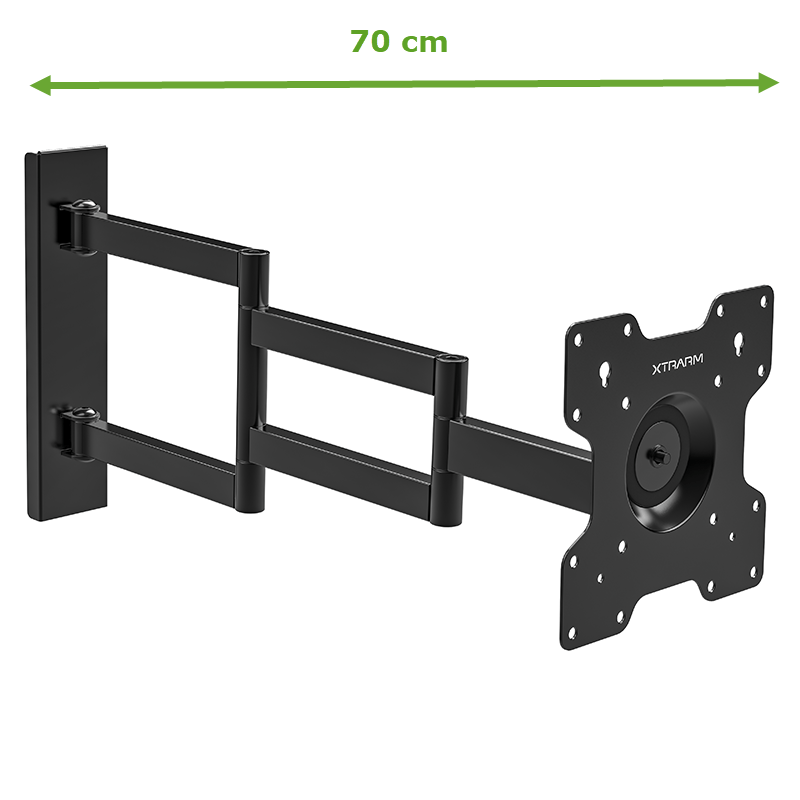 XTRARM Axis XL Sort Drejeligt 70 cm TV vægbeslag - tvophaeng.dk
