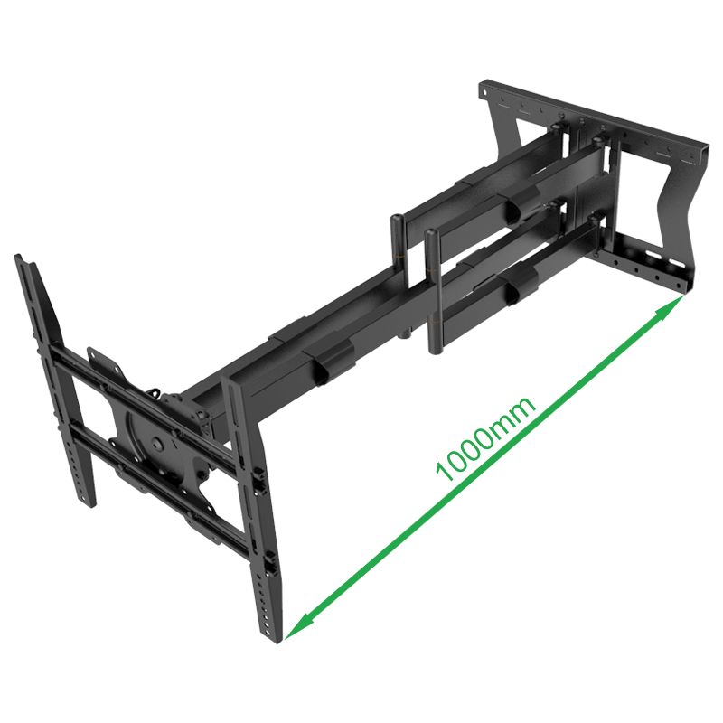 XTRARM Cratos 100 cm Rotate 400 TV ophæng sort - OUTLET - tvophaeng.dk