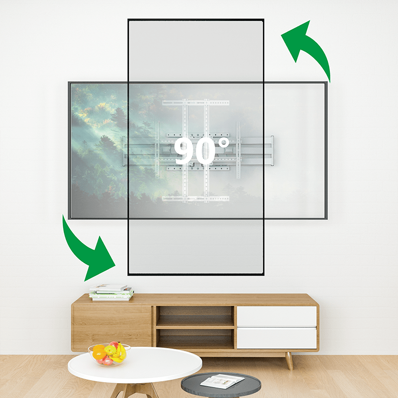 XTRARM Cratos 120 cm Rotate 600 TV ophæng hvid - tvophaeng.dk