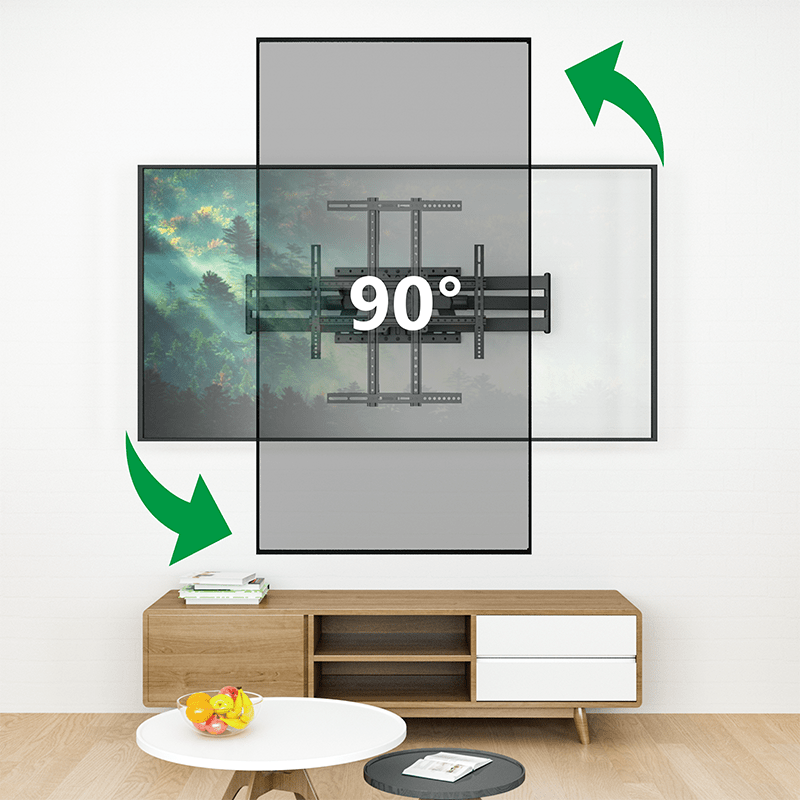 XTRARM Cratos 120 cm Rotate 600 TV ophæng sort - tvophaeng.dk