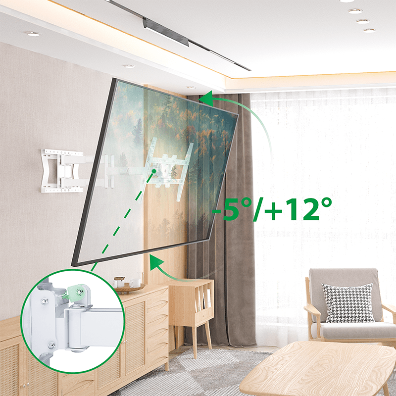 XTRARM Cratos 80 cm Rotate 600 TV ophæng hvid - tvophaeng.dk