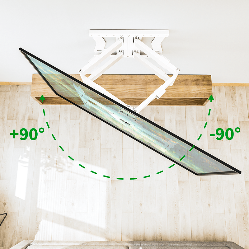XTRARM Cratos 80 cm Rotate 600 TV ophæng hvid - tvophaeng.dk