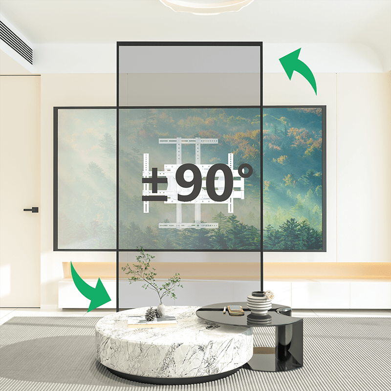 XTRARM Crius 100 cm Rotate 600 TV ophæng hvid - tvophaeng.dk