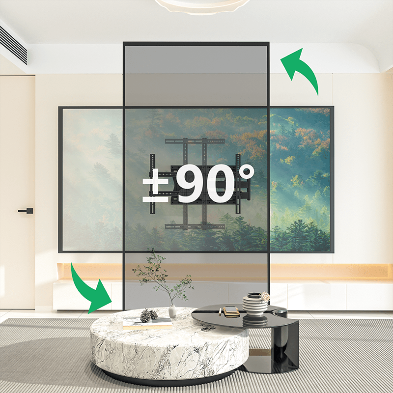 XTRARM Crius 100 cm Rotate 600 TV ophæng sort - tvophaeng.dk