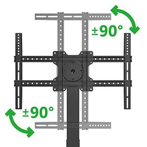 XTRARM Elektrisk TV stander Elevate sort - tvophaeng.dk