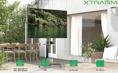 XTRARM Elektrisk TV stander Elevate Valnød - tvophaeng.dk