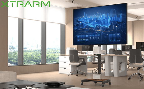 XTRARM Elektrisk TV stander Elevate Valnød - tvophaeng.dk