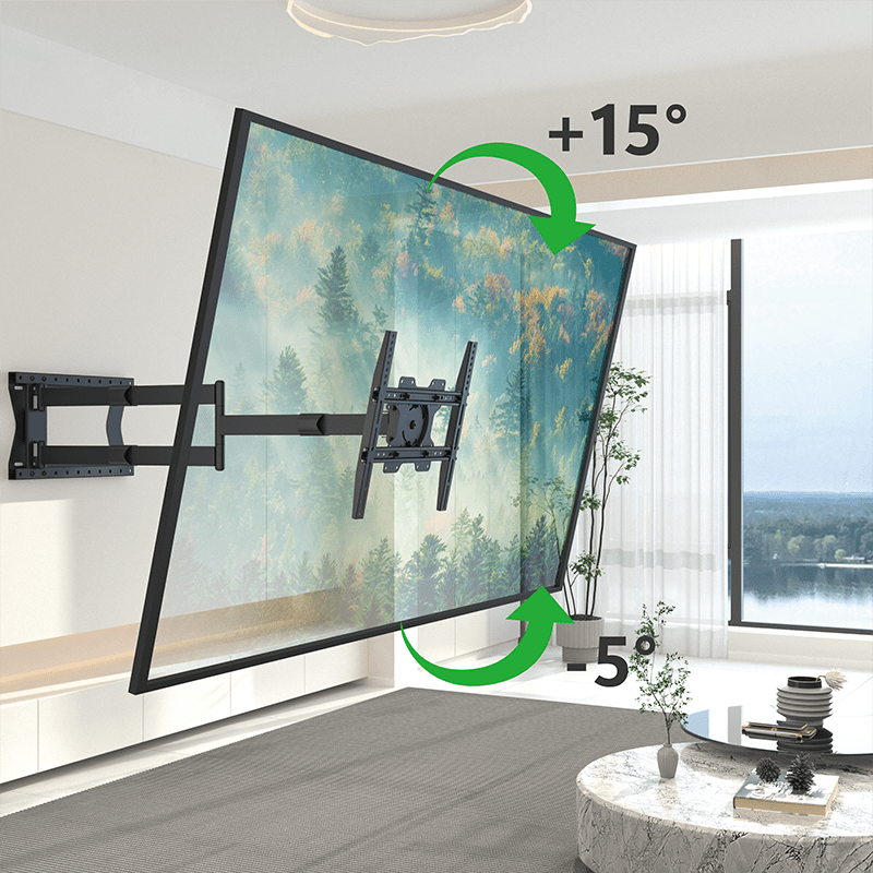 XTRARM Ferrom 120 cm Rotate 400 TV ophæng sort - tvophaeng.dk