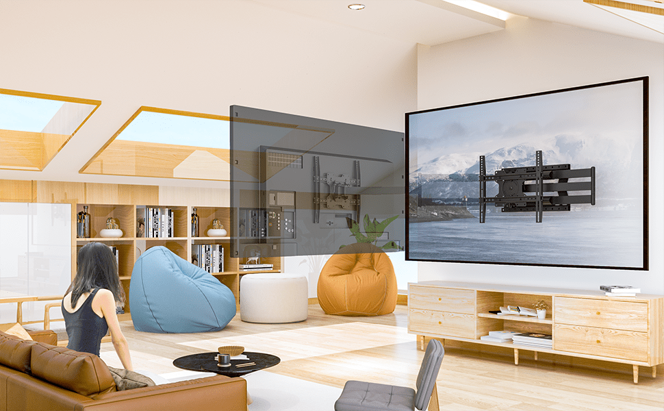 XTRARM Ferrom 120 cm Rotate 400 TV ophæng sort - tvophaeng.dk